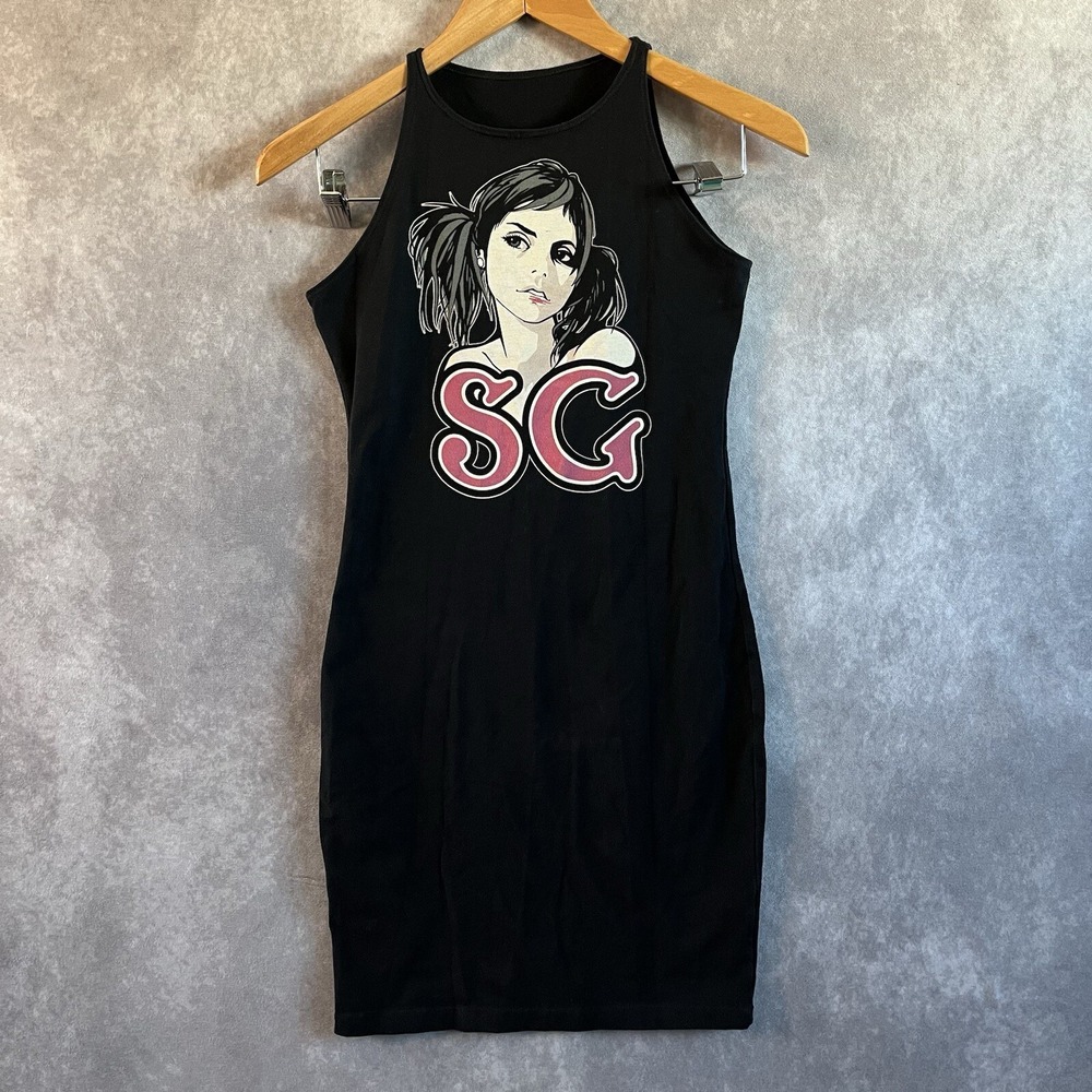 Suicide Girls Womens Large L T-Shirt Dress Scoop Neck Sleeveless Black VERY RARE